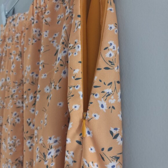 Allegra K Midi Ruffle Floral Skirt - Picture 4 of 8